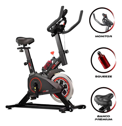 Bicicleta Bike Ergometrica Spinning Academia Fitness Profissional 120kg